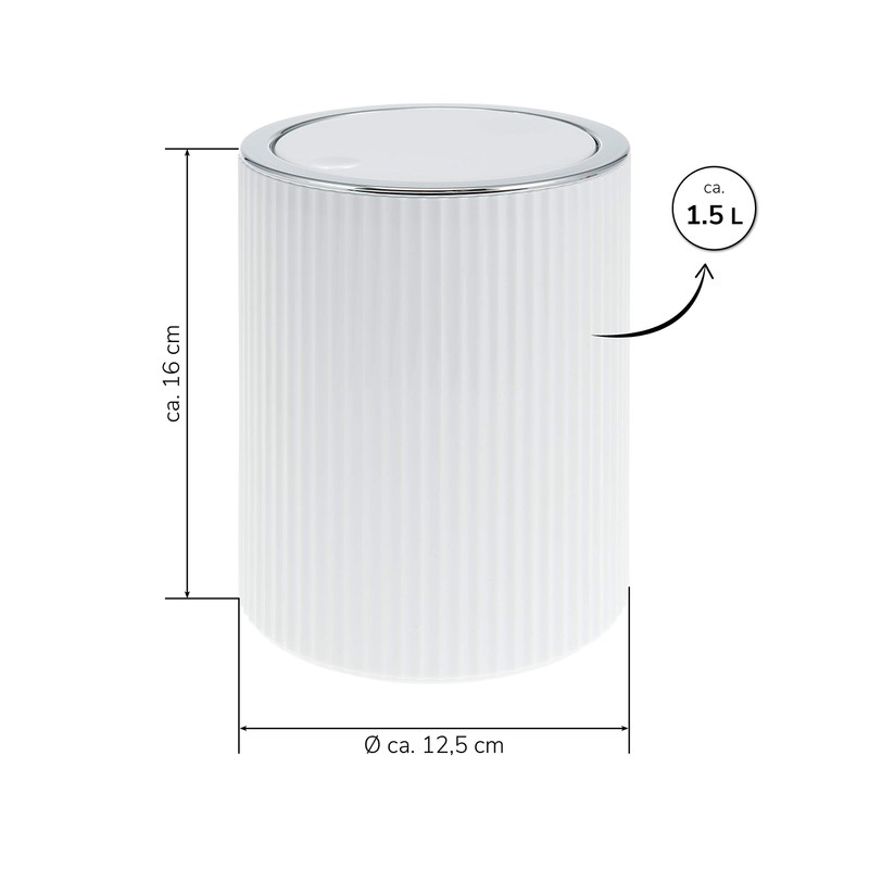 bremermann Gavello Mini Cosmetic Bin with Swing Lid / Bathroom