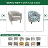 GOSTADY Club Chair Slipcover 2 Piece Printed Tub Chair Slipcover