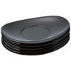 Set of 5 茶托 小判 茶托 Black Coating 1 Piece [13 x 9.7 x