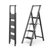 WOA WOA 4 Step Ladder, Ladders for Home, Anti-Slip Aluminum