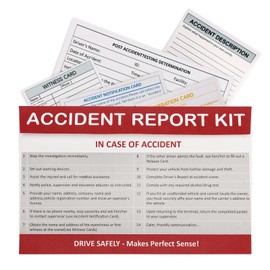 5 Pack Vehicle Accident Report Kit in Envelope 6 * 9.45inch Driver's Vehicle Inspection Report for Helps Drivers Collect Organize Report Vehicle Accident Information