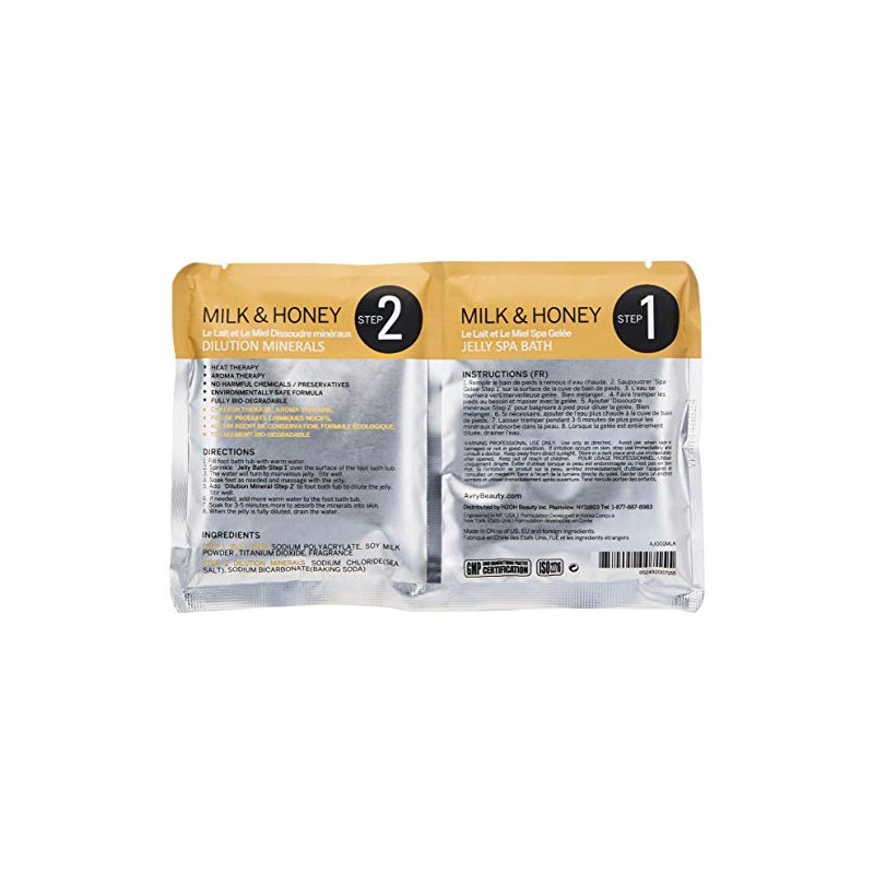 AvryBeauty Gel-Ohh Jelly Spa - Milk & Honey, 1 ct.
