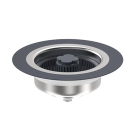 Sink Plug, Kitchen Sink Plug, 3-in-1 Pop-Up Filter Made of Stainless Steel, Drain Strainer Food Remnants Filtering, Universal Drain Strainer, Kitchen Sink, Depth of Sink > 40 mm (W)