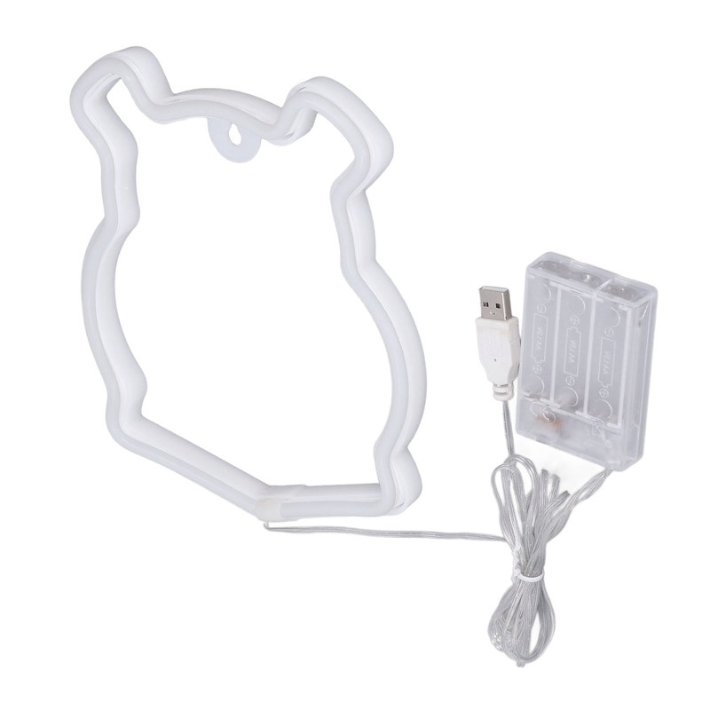 Neon Light LED Bear Shaped Neon Sign Battery Operated USB