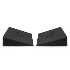 Yoga Studio EVA Yoga Wedge Blocks - 2 Pack (Pair) | Slant Board Twin Pack | Calf Stretcher | Lightweight EVA Foam | Mini Half Wedges | Non Slip Yoga Wedge for Wrists and Hands (Black)