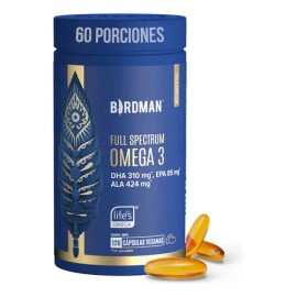 Birdman Full Spectrum Omega 3  100 Vegetal  Sin Aditivos  120 Cápsulas                                                                                