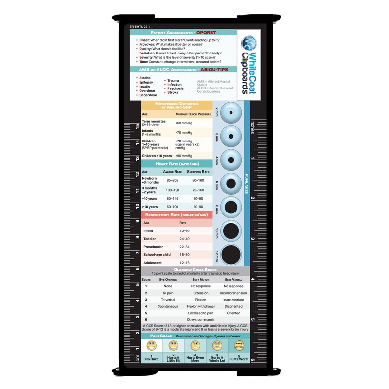 Whitecoat Clipboard® Trifold - Black EMT Edition