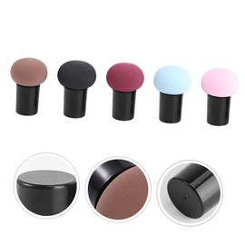 FOMIYES 5pcs Mushroom Shape Powder Puff Dual-use Dry Wet Makeup Sponges for Foundation Blush Concealer Compact Easy to Carry for Home Salon Travel Use