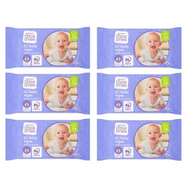 6x Little Ones Wipes Lightly Fragranced Wipes 60 Pack