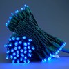 YULETIME Blue One-Piece 5MM LED Christmas Lights, Total 48 Feet
