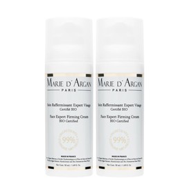 Dúo Cuidado Facial Reafirmante 100% Natural, Orgánico, Vegano, Antiedad, Hidratante, Alisa, Repara Flacidez, con Macadamia, Rosa Damascena y Aceite de Argán