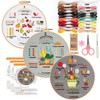 MA3TY 3PCS Embroidery Kit for Beginners, Cross Stitch DIY Craft