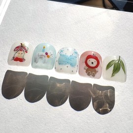 [Are] My apple-like face handmade nail tip drawing nail art specialist / [아르]사과같은내얼굴 수제네일팁 드로잉네일아트 전문