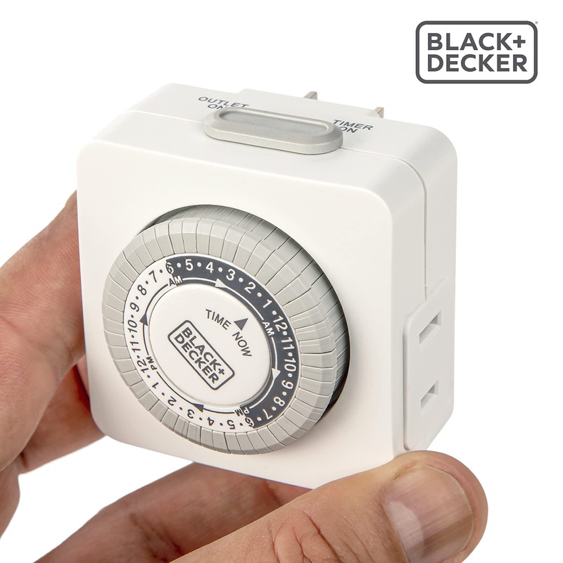 BLACK+DECKER Light Timers, Indoor, Programmable, 2 Pack, with Polarized Outlet