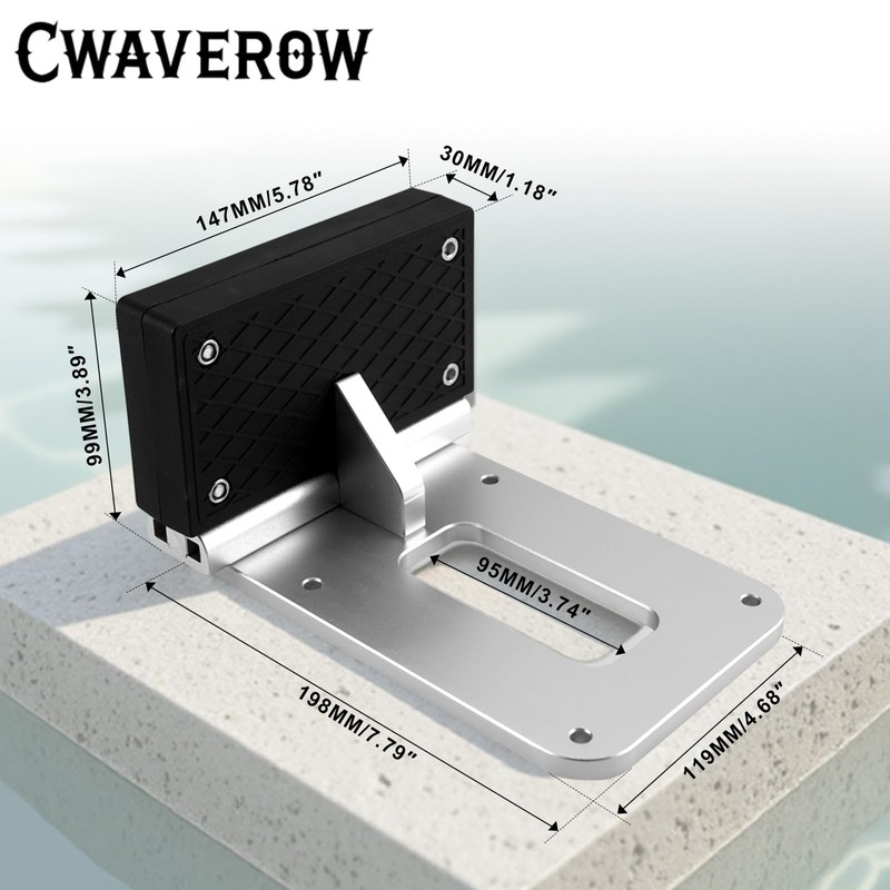 CWaveRow Universal Kayak Trolling Motor Mount Transom Mount Bracket Compatible