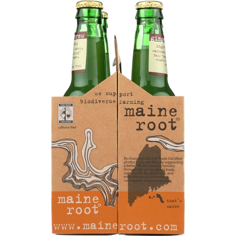 Maine Root Ginger Brew Soda, 12 Fl Ounce, Pack of