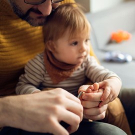 Baby Nail Scissors & Glass Nail File Set – Safe, Gentle Nail Care for Newborns, Infants & Toddlers – Precision Trimming + Smooth Finishing – Ideal for Baby Registry (Yellow Leather)