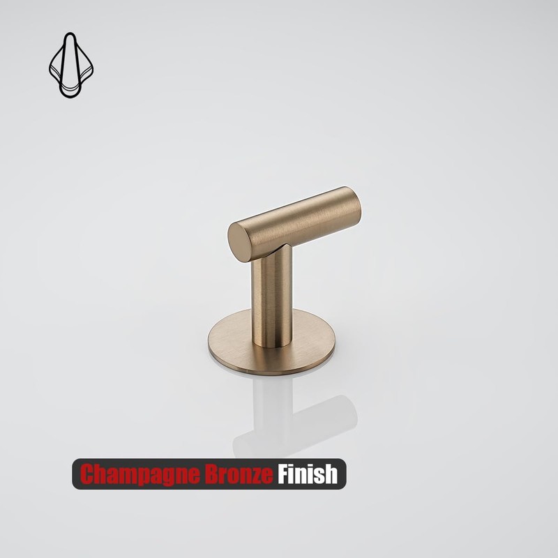 JQK Self Adhesive Towel Hook Champagne Bronze, No Drill Stick