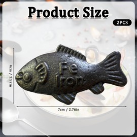 2-Pack Lucky Iron Fish – Reusable Iron Fish for Cooking, Natural Iron Fish for Iron Deficiency, Safe Iron Supplement Tool for Vegans, Pregnant Women & Kids