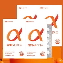 예본바이오 Yebon Bio Alpha CD Light Alpha CD efficacy 600mg 30 tablets 4 boxes (2 months supply) / 예본바이오 알파cd 라이트 알파씨디 효능 600mg 30정 4박스(2개월분)