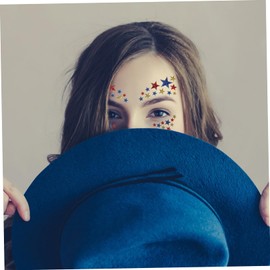 Baluue 6 Sheets Rhinestone Star Stickers for Creative Makeup Five Pointed Eye Stickers for Decoration Phones and More