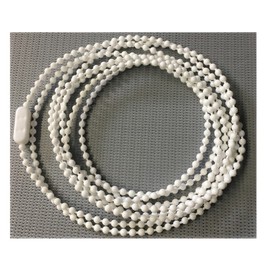 EFIXS Roller Chain Made of PVC (Control Chain) - Length: 50 cm to 50 Metres - Here: 200 cm Operating Length (400 cm Circulation) - 3.2 x 4 mm for Roller Blinds, Blinds and Slat Curtains, White,