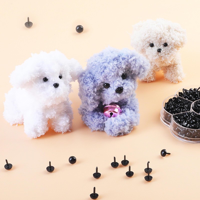 Doll Eyes and Nose Set, Approx. 1000 Piece Set, Black,