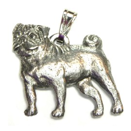 Pug Pendant Dog Harris Fine Pewter Made in USA jewelry
