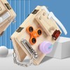 Children Busy Board Educational Board Old Wooden Folding Inftant Sensory