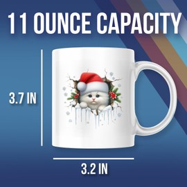 3D Breakout Cool Baby Kitten Mug - Cool 3D Breakout Christmas Mug Gift Idea - 11 Oz Mug Great Gift For Holiday Birthday Christmas - Premium Ceramic Dye Sublimation Mug - Printed In The USA FHJM0620