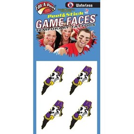East Carolina – Waterless Peel & Stick Temporary Spirit Tattoos – 4-Piece – Pirate Logo