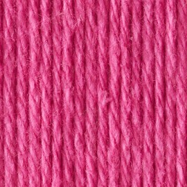 Lily Sugar 'N Cream The Original Solid Yarn, 2.5oz, Medium 4 Gauge, 100% Cotton - Hot Pink - Machine Wash & Dry