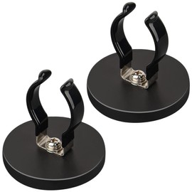 MUTUACTOR Magnetic Hooks,2Pack Non-Slip Magnetic Mount Heavy Duty Hooks for Flashlight Holder,Large Opening Strong Magnets Flexible Clamps for Garage Garden Workshop Storage