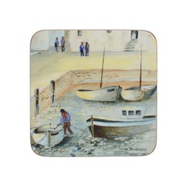 Creative Tops Cornish Harbour 6-Piece Set of Cork Backed Coasters by, 10.5 x 10.5 cm (4" x 4")