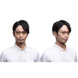 [FaceTrick az Label] カッコいい老眼鏡メタルナイロール UV/近赤外線/ブルーライトカット鯖江メーカー高性能レンズ老眼鏡 シルバーマット/ライトブラウンレンズ RG0022-9LB +2.50