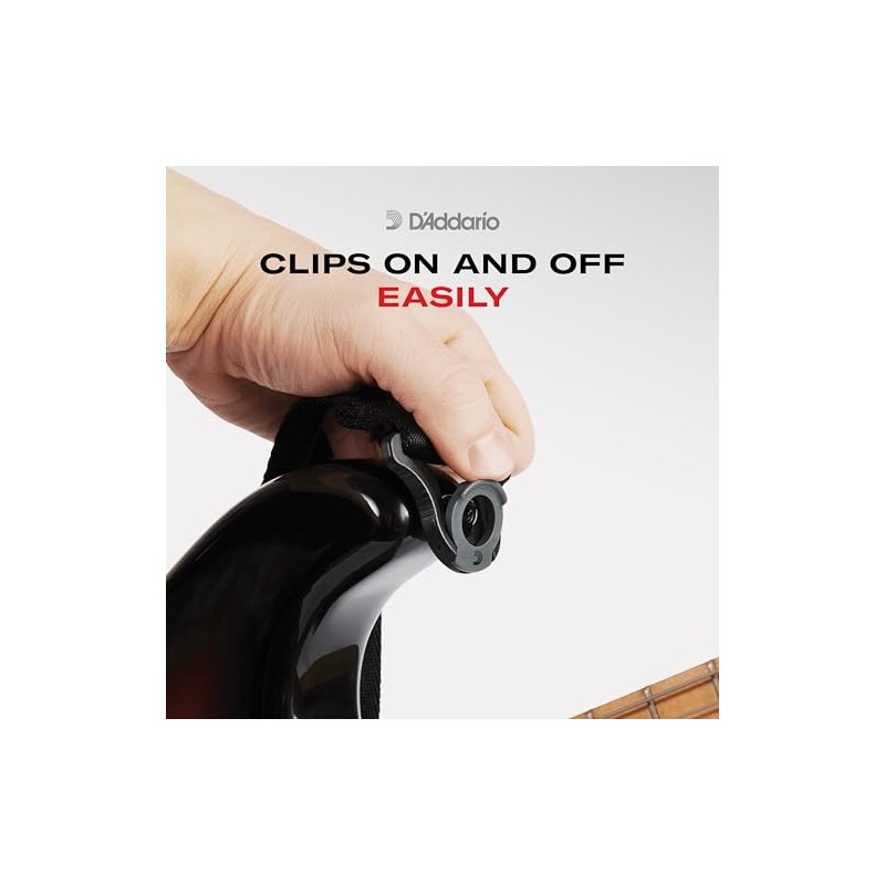 D'Addario | Autolock | Correa para Guitarra | Black Padded