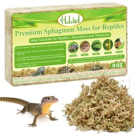 Halatool 9OZ Natural Sphagnum Moss for Reptiles Premium Reptile Moss Ideal Terrarium Moss for Box Turtles Hermit Crabs Leopard Gecko Snakes and Hamsters Enclosure