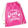 Hippowarehouse All you need is love and a Greyhound Drawstring