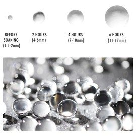 NOTCHIS 70,000 Clear Water Gel Beads for Vases, Tansparent Water Gel Beads for Vase Filler Beads, Candles, Wedding Centerpiece Floral Decorations