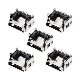 VGOL Pack of 5 Micro USB Charging Port Replacement Compatible with JBL Charge 2 / Flip 3 Bluetooth Speakers Charging Port Silver