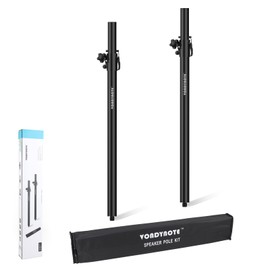 Vondynote Set of 2 Speaker Poles for Subwoofer Height Adjustable Fit M20 Threaded Mount and 35mm Mount Speaker Extender with Carry Bag
