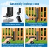 4 Pcs Fence Post Repair Kit, Heavy Duty Fence Post