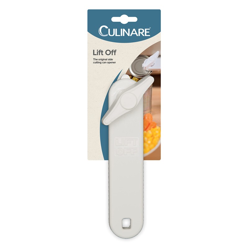 Culinare C10007 Lift Off Tin Opener, White, Plastic/Stainless Steel, Manual