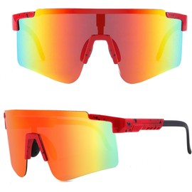 P-V Sports Fan Sunglasses for Men Women, UV400 Protection Lightweight Sun Glasses for Cycling Fishing Running (C9)