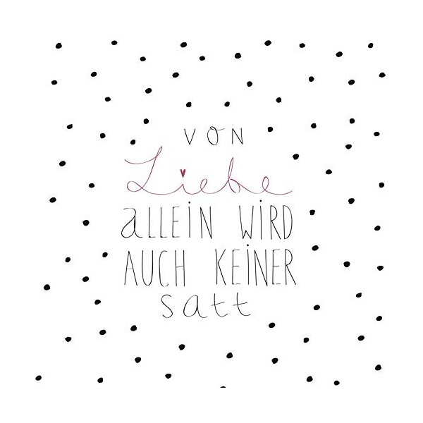 Räder Serviettes "Von Liebe Alone" [German Language] (“Of Love Alone”)