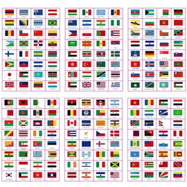 World Flags Travel Stickers for Scrapbooking，192 Countries Waterproof PVC Transparent Stickers for School party Homeschool Journal Sticker Labels Luggage Motorcycle Decorations World Map Passport