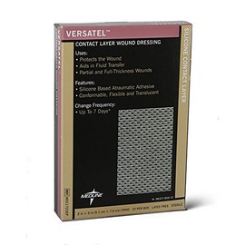 Medline Versatel Contact Layer Dressings, 2" x 3", 10 Per Box