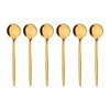 GRÄWE Provence Coffee Spoons, Gold, Pack of 6, Dishwasher Safe,