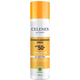 Celenes by Sweden Herbal Sonnenschutzspray SPF50+ | Organischer & Mineralischer Schutz für alle Hauttypen | 150ml | Wasserfest, ohne Parabene oder Alkohol