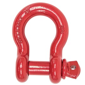 Mytee Products 3/4" Anchor Shackle Forged Carbon Steel w/Alloy Screw Pin WLL # 4.75 Tons (9,500 lbs) | Double Rust Protection Heavy Duty D Ring Shackle for Towing, Rigging & Vehicle Recovery (4 Pack)